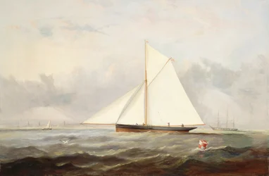 Eine Kutteryacht vor Ryde